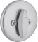 Kwikset Cerrojo de seguridad 663 sin llave, pieza de giro interior redonda de cromo satinado para puerta de entrada delantera, con pestillo y adaptador, sin montaje exterior