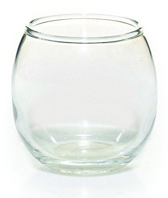 Yankee Candle, portacandele votive in vetro trasparente, singole o multiple, piccolo portacandele decorativo in stile moderno, contenitori per caminetti e tavoli per interni/esterni, Vetro, One Roly Poly Votive Holder