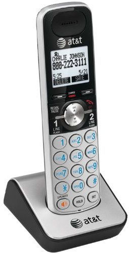 AT&T TL88002 Additional Cordless Handset, Silver/Black, Requires an AT&T TL88102 Expandable Phone System to Operate