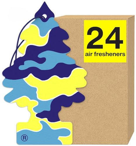 LITTLE TREES Auto-Lufterfrischer | Hängender Baum bietet lang anhaltenden Duft für Auto und Zuhause | Piña Colada, 24 Lufterfrischer