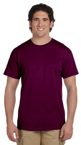 Gildan T-shirt d’été basique à manches courtes pour homme- Multicolore bordeaux XXL