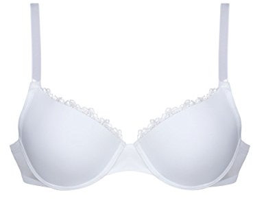 Cotonella Reggiseno Push UP Imbottito Preformato Elena Art. CD 058 - in Coppa B - Microfibra e Pizzo con Coppe Imbottite - Bianco 5