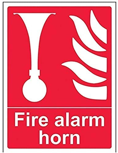 VSafety Panneau d'alarme incendie – Portrait – 150 mm x 200 mm – Vinyle autocollant