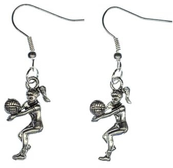 Miniblings Volleyballspielerin Ohrringe Volleyball Ohrschmuck - Handmade Modeschmuck I Ohrhänger Ohrschmuck versilbert