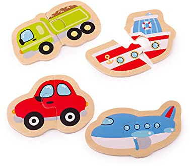 Bigjigs Toys Two Piece Puzzles - Transport