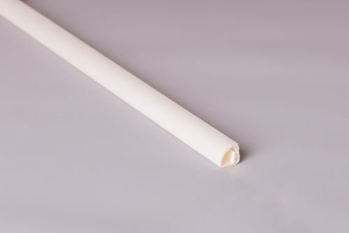 Barre en quart-de-rond pour cacher les guide-câbles - Produit adhésif - Rayon du cercle : 14 mm - Couleur : blanc