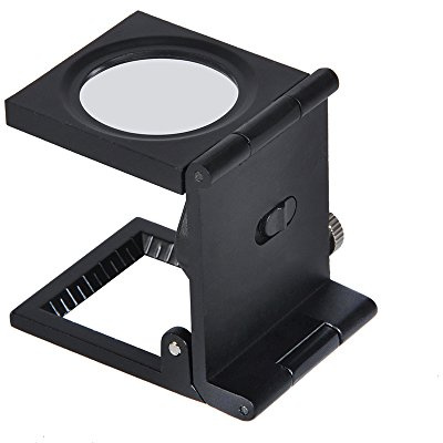 Mumusuki 1 Stück LED Falten Stehen Tuch Stoff Lupe Platz Lupe Magnifing 10X Objektiv Uhr Juwelier Werkzeug Preis