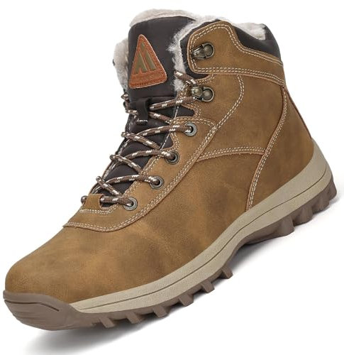 Mishansha Uomo Scarpe Invernali Donna Stivali da Neve Calda Stivaletti Impermeabili da Trekking 44 EU