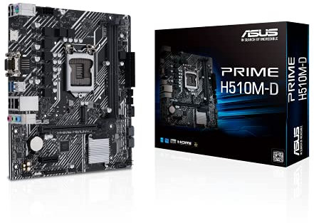 ASUS Prime H510M-D Gaming Mainboard Sockel Intel LGA1200 (mATX, M.2, USB 3.2 Gen 1, Intel 1Gbit/s Ethernet, PCIe 4.0, PCH-Kühler)