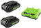 Greenworks Tools Batterie G24B2 2ème génération (Batterie puissante Rechargeable Li-ION 24 V 2,0 Ah adaptée à Tous Les appareils et Batteries de la série 24 V Greenworks Tools) +Tools G24X2C Chargeur