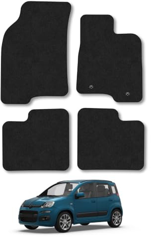 Fiat Panda (2012-2015) Carpet Car Mats | Black Edge Trim Tailored Fit Floor Mats Full Coverage Protection Accessories Easy Clean Anti Slip Made in the UK