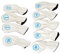 PLUSKER 9PCS White Golf Club Iron Head Covers Set with Funny Puppy Pattern and Number Tags Synthetic Leather Headcovers for Male/Female Golfers
