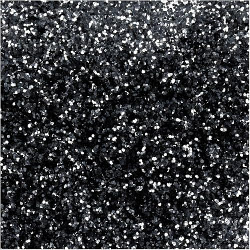 CREATIVE Bio-Glitter schwarz 10g, schwarzes Glitzerpulver Glitzerpuder 100% plastikfrei, umweltschonendes Bastelglitzer für viele tolle Anwendungen