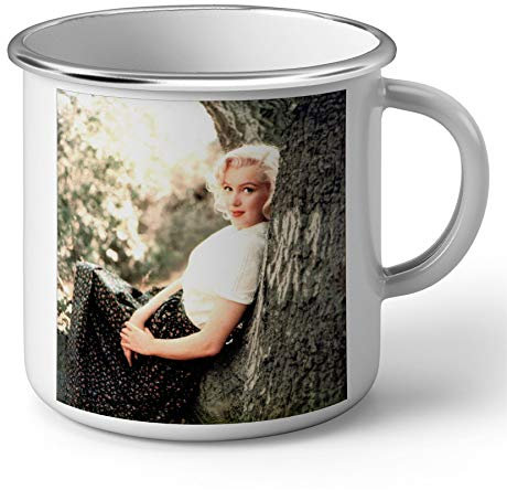 Tasse emailliert Metall Marilyn Monroe Bohrer Star Hollywood Foto Retro