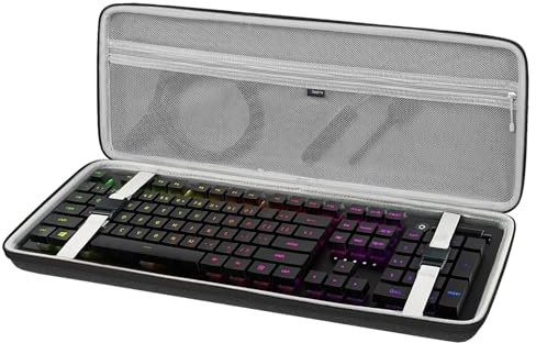 Geekria Full Size Keyboard Case, Hard Shell Travel Carrying Bag for 108 Key Computer Mechanical Keyboard Compatible with Razer BlackWidow V3 Mechanical Gaming, Ornata Chroma Gaming