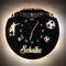 Designbysh Fußball Fan LED Wanduhr Schalke Fanartikel Wanduhr Geschenk Fußballfan Vereinsliebe