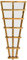 MIRROROUTLET The Trellis Fan - Outside Scandinavian Redwood Garden Wall Fence Mirror 71 X 35 (179.5CM X 89.5CM) Mirror Glass with Wood Trellis Outer. Exclusive