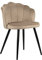 PoleWolf Esszimmer Stühle - Crown Küchenstühle Modern - Essstühle - Samt Stuhl - Sand Weiß
