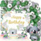 Sursurprise Koala Geburtstag Dekorationen, Koala Girlande Bogen Kit, Koala-Bär-Hintergrund, Koala Themed Geburtstag Zoo Wild Dschungel Tier Party Supplies