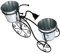 OFFSCH Plant Vase Bicycle Iron Art Bike Planter Stand Stable Construction Elegant Garden Decor Black