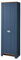 Lomadox Schuhschrank Garderobenschrank schmal matt blau mit Eiche Landhausstil, 65 cm breit, Schrank Garderobe Flur Diele