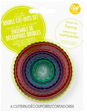 Wilton Cookie Cutter Set Doppelseitige Ausstechformen, Circle, Set/6 | Metall Keksausstecher, Ausstecher für Kekse, Plätzchen, Teig, Fondant, Marzipan und mehr