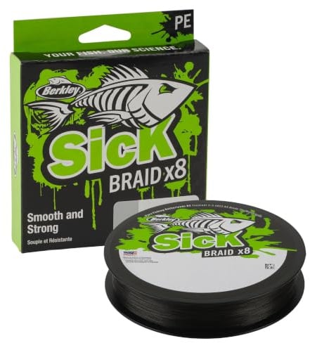 Berkley Sick Braid - 300m geflochtene Angelschnur, Durchmesser:0.14mm, Farbe:Black, Tragkraft:16.5kg