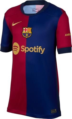 Nike Jungen FCB Nk Df JSY Stad Hm T-Shirt, Deep Royal Blue/Noble Red/Club, S EU