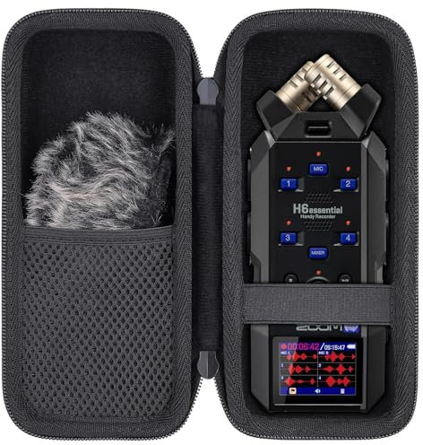Aenllosi per Zoom H6studio/H5studio/H6essential – Custodia rigida da trasporto per registratore portatile 32 bit, Nero (solo custodia)