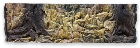 ZooPaul Aquarium Rückwand 3D 150x50cm Terrarium Hintergrund Fels Stein Wurzel Struktur Amazonas NEU