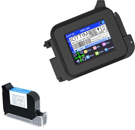 iottim Mini Inkjet Printer 600DPI Fast Dry Ink Touchscreen Coding