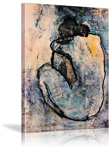 ALMLZL Pablo Picasso, berühmtes Gemälde, blauer Akt von Pablo Picasso, Wandbilder, Poster, Wandbilder für Wohnzimmer, Dekoration, Galerie, verpacktes Kunstwerk, 30,5 x 40,6 cm