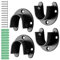 4 Stück Rundrohr-Halterung, Stangen Flansch Set, 25mm Kleiderschrank Edelstahl Kleiderschrank Stangenhalter Spurstangenkopf Halterung mit Schrauben für Badezimmer, Kleiderschrank, U-Form