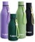 Exllena Small Water Bottle 350ml With Silicone Strap, Double Wall Vacuum Metal Bottle Keeps Drinks Cold 24 Hrs/Hot 12 Hrs, for Handbag BPA Free (Lake Blue)