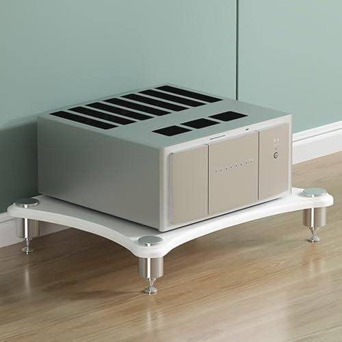 Wall Mount 2Tier AV Media Stand for Speaker AV Receiver and Audio Components Entertainment Console Shelf for Video Game Consoles Hifi Rack Cabinet for Meeting and Living Rooms Recording Stud