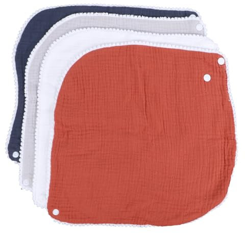 BESTonZON 4 Stück Lätzchen -bandana Babyhandtuch Neugeborenes Speicheltuch Handtücher Speicheltuch Für Babys Speichel Des Babytuchs Orange Baumwolle