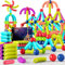 AQXONG 108 Pcs Magnetische Bausteine Spielzeug, 3D Konstruktions Spielzeug, Magnetspielzeug für Kinder, Pädagogisches Lernspielzeug, Geeignet für Jungen und Mädchen im Alter von 3 4 5 6 7 8 Jahren