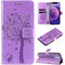 Hancda Phone Case for iPhone 12 / iPhone 12 Pro Leather Case with Tempered Glass Screen Protector Wallet Card Holder Slot Flowers Design Magnetic Case Flip Cover for iPhone 12/iPhone 12 Pro,Purple