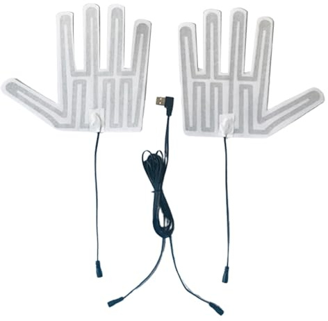 NONGYU 5V USB Heated Gloves Pad 5 Finger Type Electric Gloves Heating Film Pads Rechargeable Hand Heater