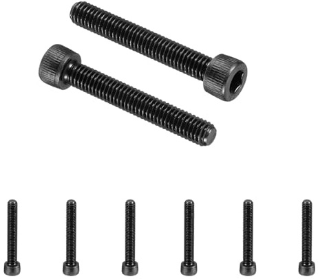 PATIKIL 10Pz M6 x 40 mm Viti a Testa Cilindrica con Esagono Incassato, 12.9 Acciaio Al Carbonio, Viti Brugola Kit Bulloni a Testa Esagonale Trattamento Nero Ossido, Filettatura Completa