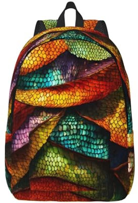 lootpe Laptop-Reiserucksack mit magischem Muster, lässiger Tagesrucksack, College-Tasche, Rucksack für Herren und Damen, Schwarz, Medium