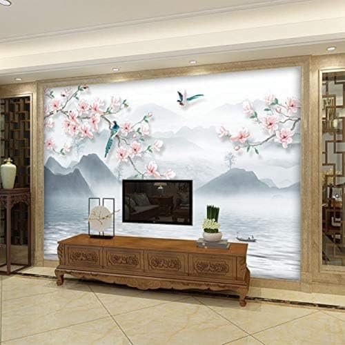 XLMING Encre Et Paysage Papier Peint 3D Intissé Salon Canapé Chambre À Coucher Salle Manger Intérieure Murale-300cm×210cm