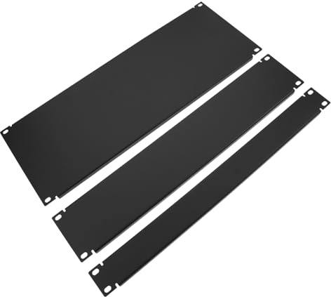 Hohopeti 3 Stück Teiliges Metall blindabdeckungsset für Equipment Schrank Robuste Schutzplatten Einfache Montage Langlebig Schützendes Metallgehäuse für Schaltschrank Platzsparend