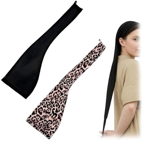 Celblisora 2 Pack Hair Extension Cover for Locs - Extra Long Hair Cover for Braids, Dreadlocks and Twists, Stretchable, Reusable, Lightweight Hair Wig Cap