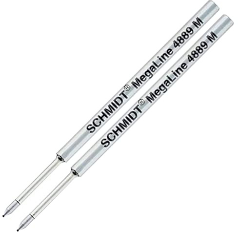 Schmidt: 4889 Pressurised Refill for Fisher Space Pen SPR4, Black Ink, Medium Size, Pack of 2.