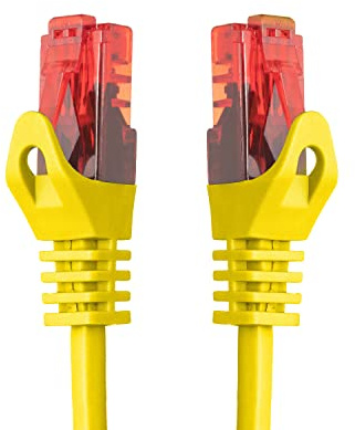 BIGtec Ethernet Cable 25m Internet Cable yellow High Speed RJ45 LAN compatible Gaming PC Laptop Computer Playstation 5 PS5 PS4 Xbox Smart TV Box NAS Network Switch 25 metres