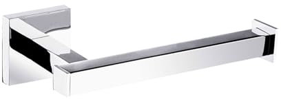Modern Chrome Toilet Roll Holder Wall Mounted Square Bathroom Accessory ACC120