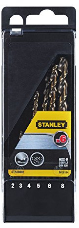 Cassette con 6 brocas de cobalto HSS-E - Unid: 6