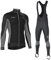 FDX Men's Thermodream Winter Cycling Suit - Italian Thermal Roubaix Windproof Clothing Set - Long Sleeve Jersey with 3D Padded Bib Tight for Biking, Bicycle Riding, Outdoor Sports (Grey-XXL)