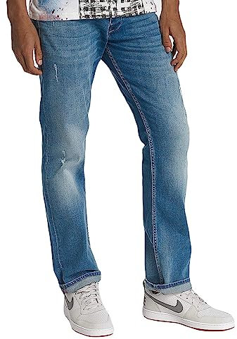 Kaporal Homme Jeans / Jean coupe droite Bastian, Bleu, 29x34